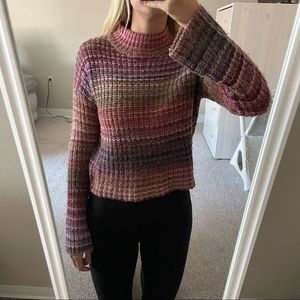 Multicolor High Neck Sweater